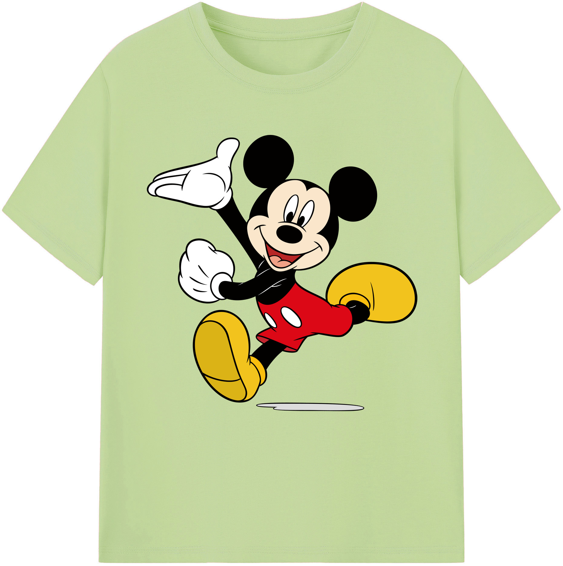 （画像用） ミッキーマウス Mickey Mouse 綿100％半袖Tシャツ（フロントプリント）